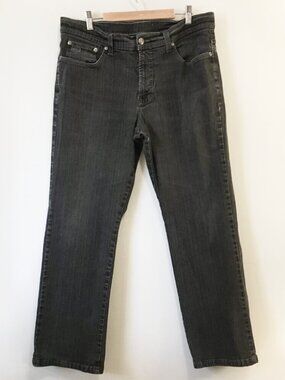 Point Zero Dark Gray/Black Straight-Leg Jeans | 34" Waist